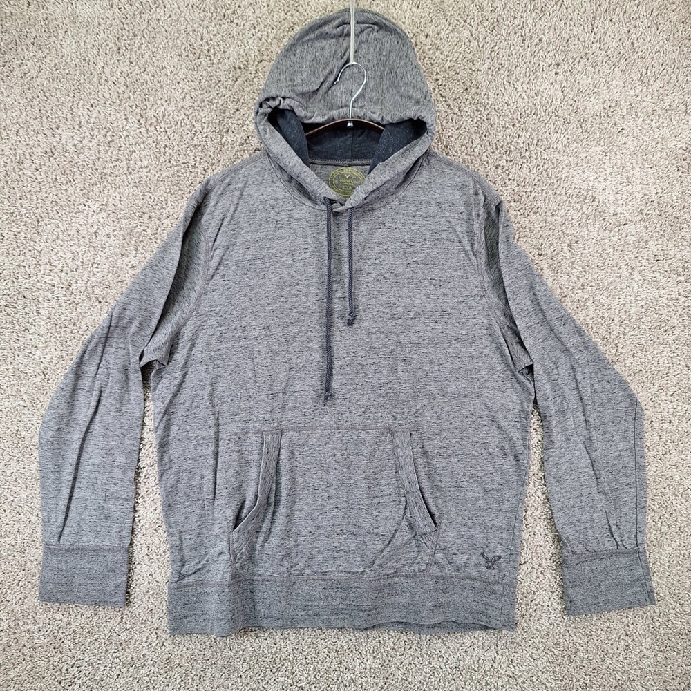 American Eagle Hoodie Mens XL Gray AE Legend Athletic Fit Casual Loungewear